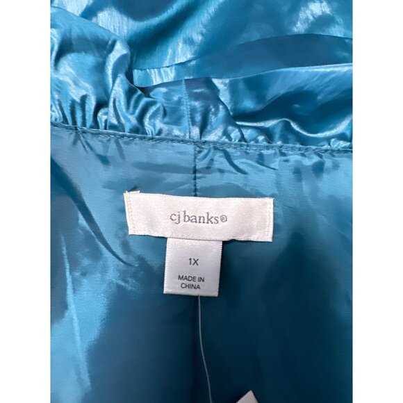 CJ Banks Long Sleeve Ruffle Collar Blazer Size 1X - Picture 5 of 10